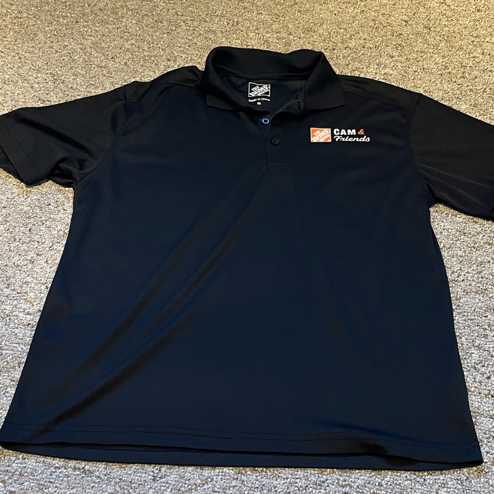 Home Depot Cam & friends Black Polo Shirt, medium